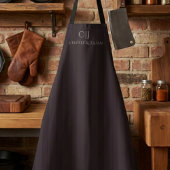 Tablier Rayures bordeaux foncé Monogramme Mariage