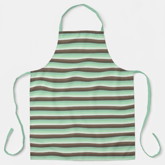Tablier Rayures de bloc de couleur menthe chocolatée (Recto)
