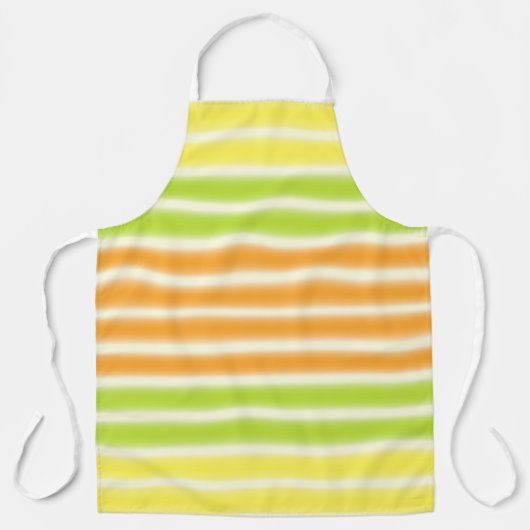 Tablier Rayures de citron vert et orange de Citrus juteux (Recto)