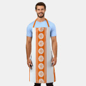 Tablier Rayures de Jacquard Luxe Orange (Porté)