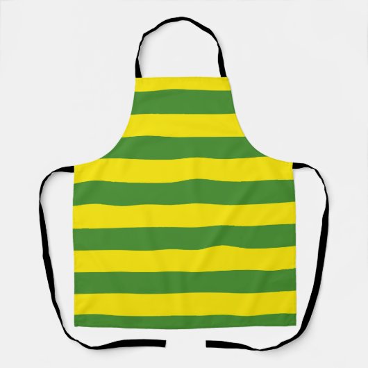 Tablier Rayures jaune et verte (Recto)