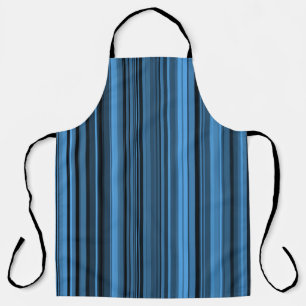 Tablier Rayures Noir Bleu