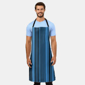 Tablier Rayures Noir Bleu (Porté)