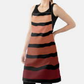 Tablier Rayures Nuances De Rouge Sur Fond Noir (Insitu)