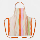 Tablier Rayures Rétro Verticales Dessinées à la Main (Recto)