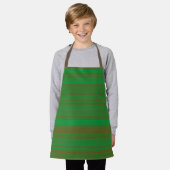 Tablier Rayures Vert Marron (Porté)
