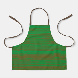 Tablier Rayures Vert Marron