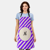 Tablier Rayures violettes (Porté)