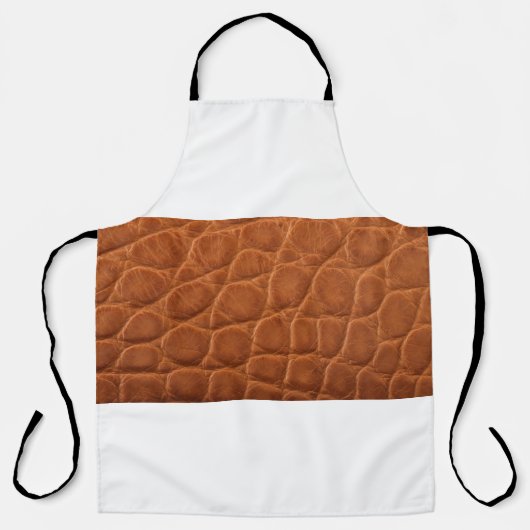 Tablier Real genuine tan brown alligator leather texture, (Recto)
