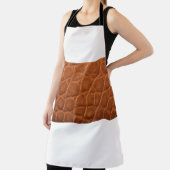Tablier Real genuine tan brown alligator leather texture, (Insitu)