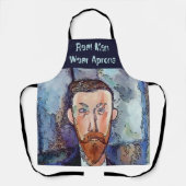 Tablier Real Men Cartoon Design ajouter du texte, Apron (Recto)