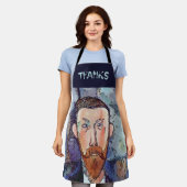 Tablier Real Men Cartoon Design ajouter du texte, Apron (Porté)