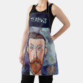 Tablier Real Men Cartoon Design ajouter du texte, Apron (Insitu)