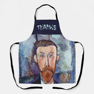 Tablier Real Men Cartoon Design ajouter du texte, Apron