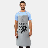 Tablier "Real Men Cook" personnalisé (Porté)