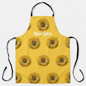 Tablier Realistic Minimal Sunflower Pattern Custom Apron (Recto)