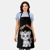 Tablier Realistic White Tiger – Photorealistic Wildlife Ar (Porté)