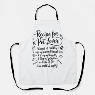 Tablier Recette d'amour de famille pour une cuisine de pas