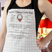 Tablier Recette de conservation Noël Cookies Rouge vert pl