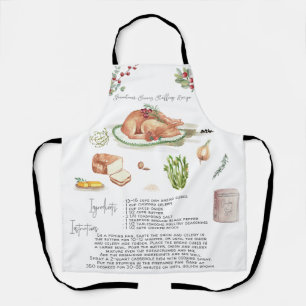 Tablier Recette Heirloom Apron  La Turquie bourrée