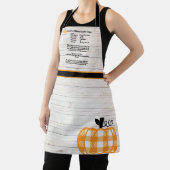 Tablier Recette keepsaké automne plaid orange citrouille b (Insitu)