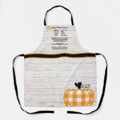 Tablier Recette keepsaké automne plaid orange citrouille b (Recto)
