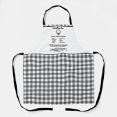 Tablier Recette Keepsaké Xmas Cookie Gris Plaid Wreath (Recto)