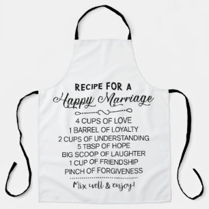Tablier Recette pour un Mariage Heureux
