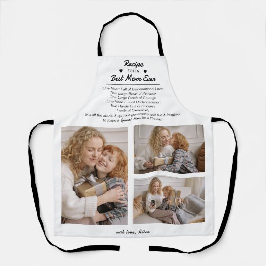 Tablier Recette pour une meilleure maman Ever 3 photo Coll (Recto)