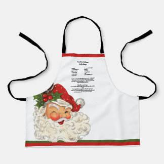 Tablier Recette souvenir Noël Père Noël vintage