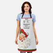 Tablier Recette souvenir Noël Vintage Père Noël (Porté)