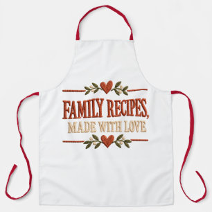 Tablier Recettes de famille, préparées avec amour