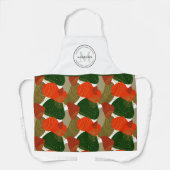 Tablier Recettes familiales Monogramme Noël Abstrait (Recto)