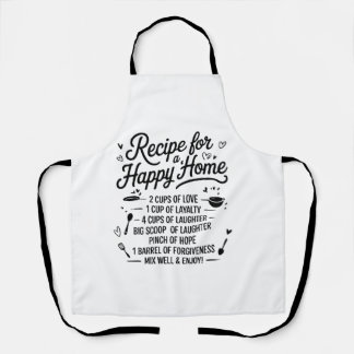 Tablier Recipe for a Happy Home Kitchen Love, Laughter