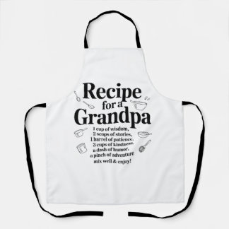 Tablier Recipe for Grandpa Kitchen Wisdom, Kindness Humor