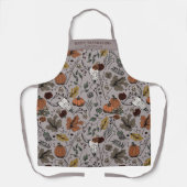 Tablier Récolte d'automne et cornes Thanksgiving Taupe (Recto)