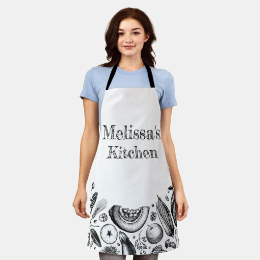 Tablier Récolte d'automne personnalisée (Porté)