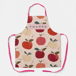 Tablier Récolte de pomme rouge fantaisiste personnalisée