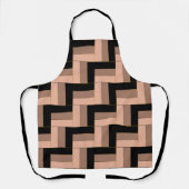 Tablier Rectangles géométriques Brown Mocha Noir (Recto)