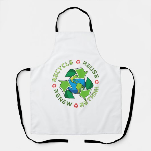 Tablier Recycler, Réutiliser, Renouveler, Repenser. Sauvez (Recto)