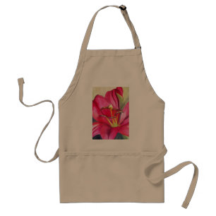 Tablier Red Alert Lily aquarelle peinture de fleur