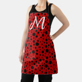 Tablier Red and black polka dots funny ladybug (Insitu)