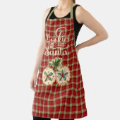 Tablier Red and Tan Plaid Cookies for Santa (Insitu)