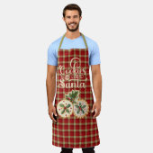 Tablier Red and Tan Plaid Cookies for Santa (Porté)