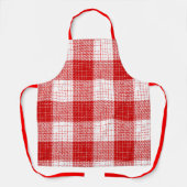 Tablier Red and White Bold Checkered Plaid Design  (Recto)