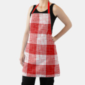 Tablier Red and White Bold Checkered Plaid Design  (Insitu)
