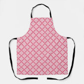 Tablier Red and white geometric checkered pattern retro    (Recto)