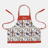 Tablier Red and White Nutcracker Ballet Kids Christmas (Recto)