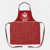 Tablier Red and White Tartan Plaid Pattern (Recto)