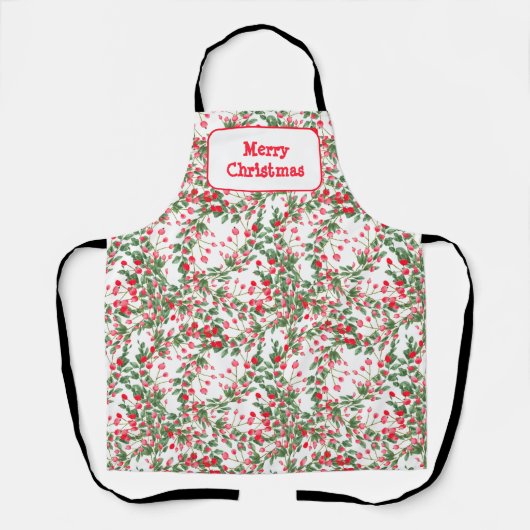 Tablier Red Berries Joyeux Noël (Recto)